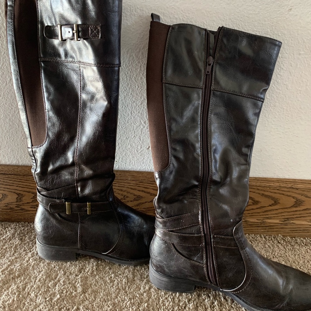 Tall brown boots